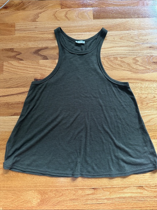 Intimately By Free People Tops - Intimately by Free People - Women’s Olive Ribbed Racerback Tank Top